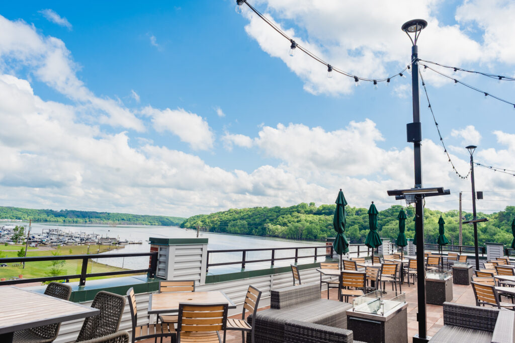 View of the St Croix River from Papa's Rooftop at Water Street Inn.