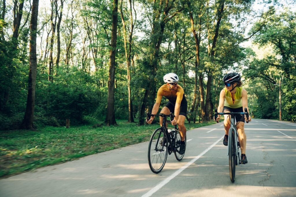 couple biking in minnesota
