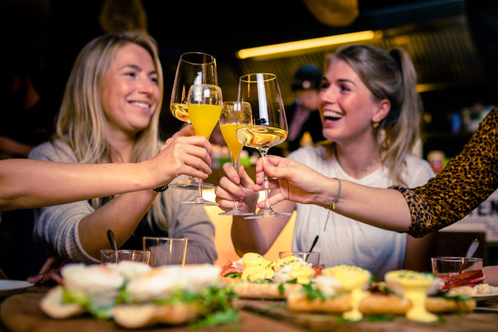 Group of girlfriends having brunch in Stillwater MN