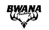 The BWANA Archery logo features the text "BWANA Archery" above a stylized silhouette of deer antlers and an arrowhead.