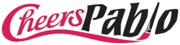 The logo reads "CheersPablo" in stylized black and pink lettering, with the "l" shaped like a paintbrush.