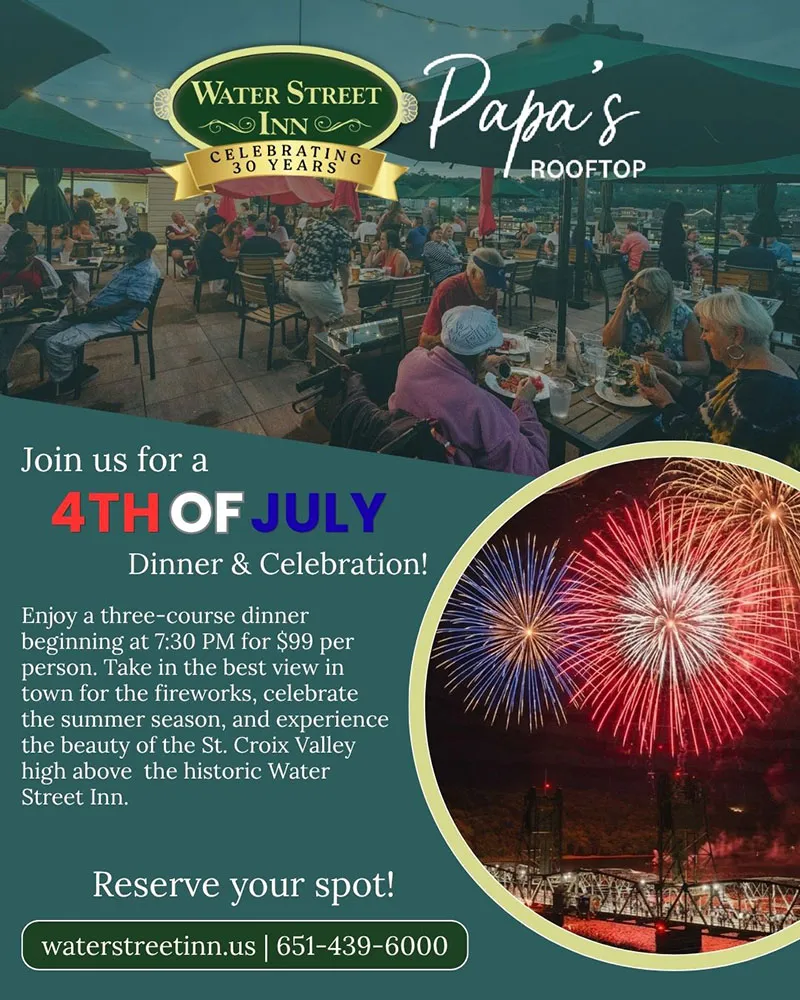 4th of July Dinner and Celebration at Papa's Rooftop