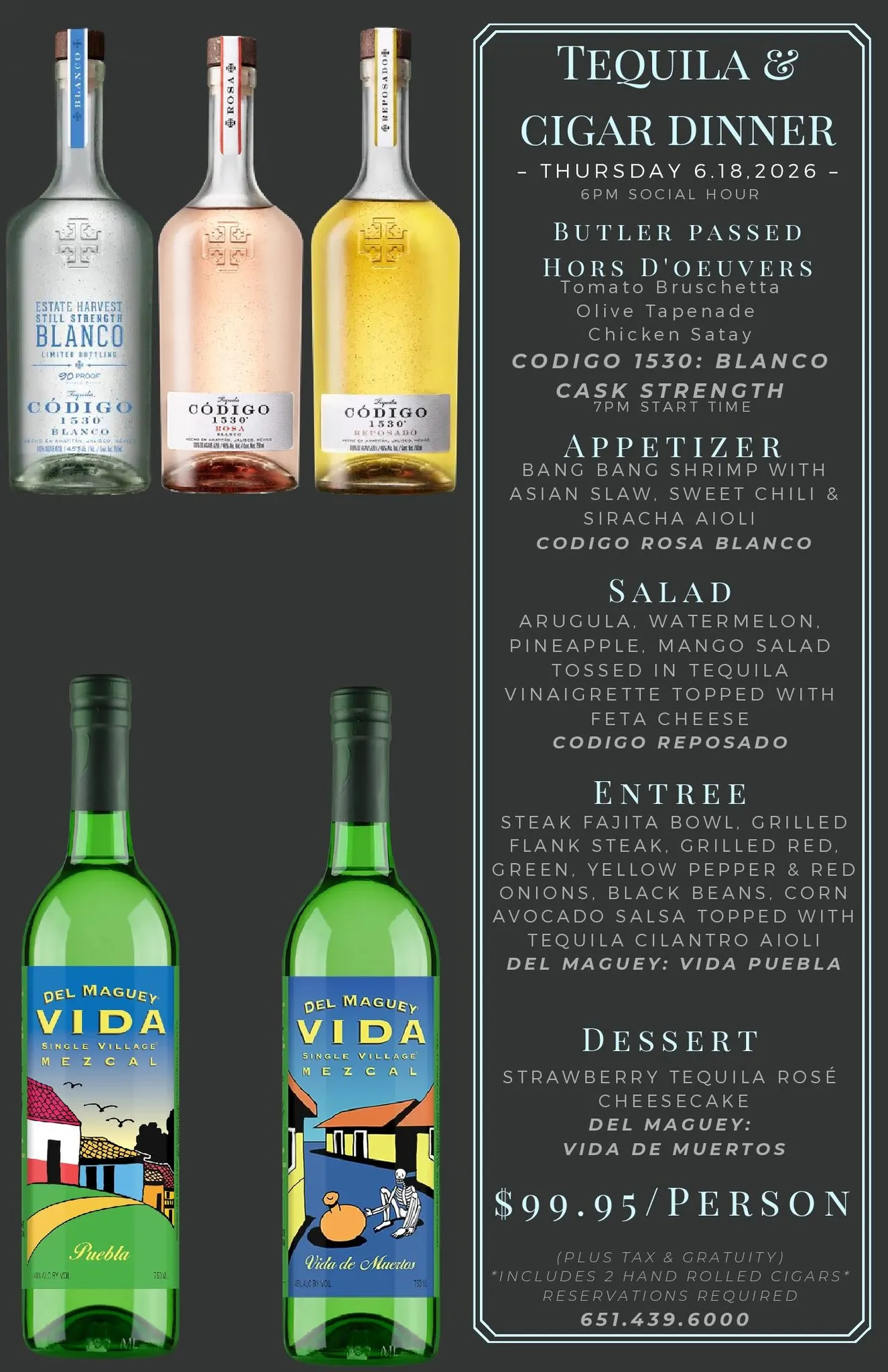 Poured & Paired Menu